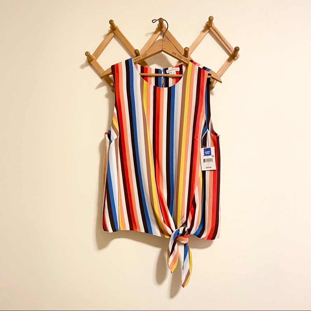 NWT Rainbow Striped Tank Top